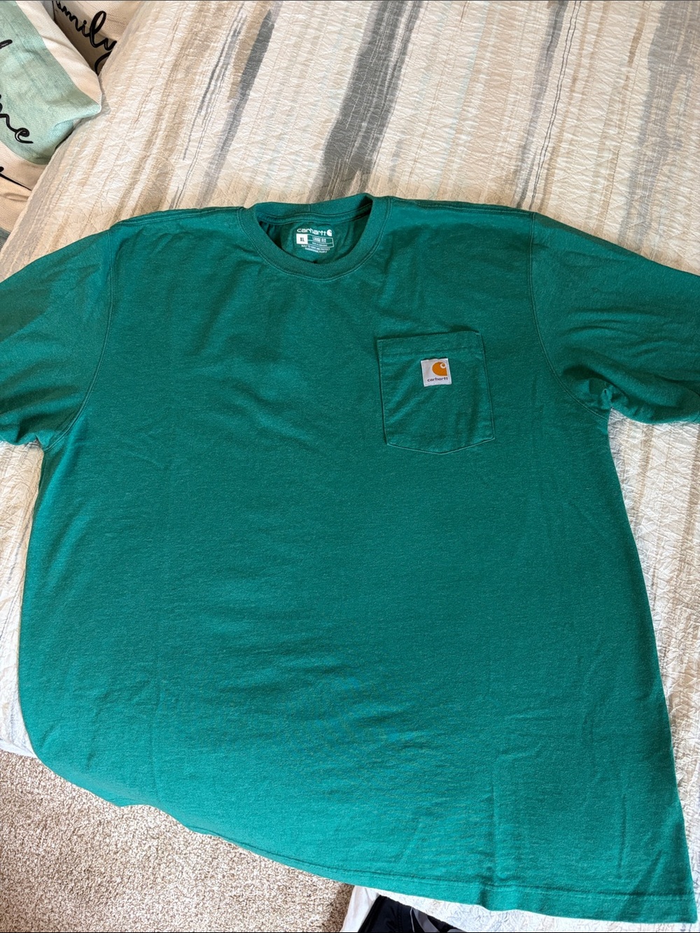 Carhartt Men’s Pocket T-Shirt — Teal Green